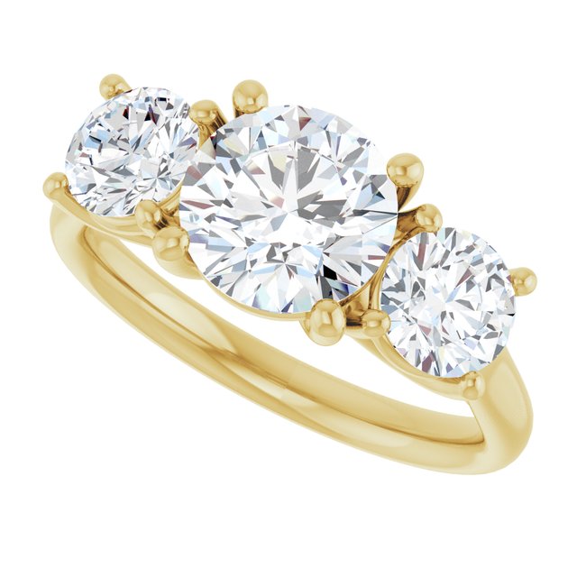 2 1/2 CTW Lab-Grown Diamond Engagement Ring, 7.26 mm