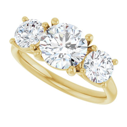 2 1/2 CTW Lab-Grown Diamond Engagement Ring, 7.26 mm