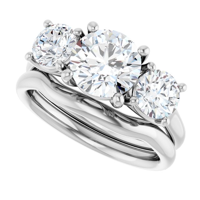 2 1/2 CTW Lab-Grown Diamond Engagement Ring, 7.26 mm