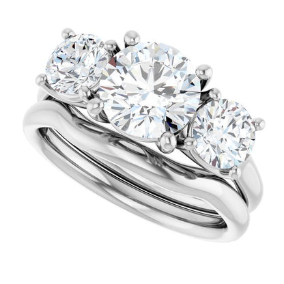 2 1/2 CTW Lab-Grown Diamond Engagement Ring, 7.26 mm