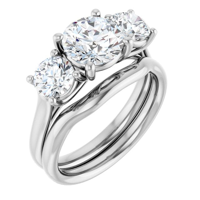 2 1/2 CTW Lab-Grown Diamond Engagement Ring, 7.26 mm