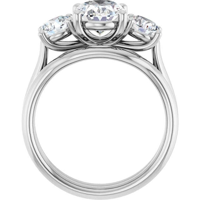 2 1/2 CTW Lab-Grown Diamond Engagement Ring, 7.26 mm