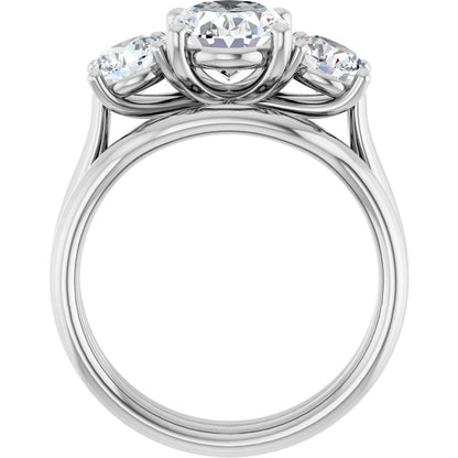 2 1/2 CTW Lab-Grown Diamond Engagement Ring, 7.26 mm