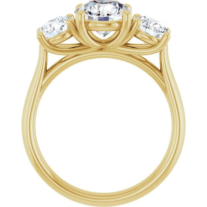 2 1/2 CTW Lab-Grown Diamond Engagement Ring, 7.26 mm