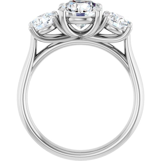 2 1/2 CTW Lab-Grown Diamond Engagement Ring, 7.26 mm