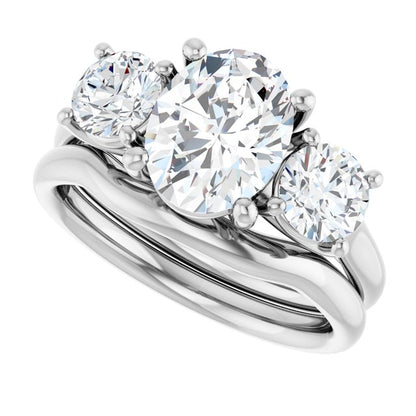 2 1/2 CTW Lab-Grown Diamond Engagement Ring, 7.26 mm