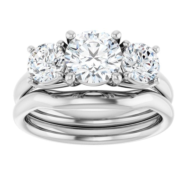 1 3/4 CTW Lab-Grown Diamond Engagement Ring, 6.39 mm