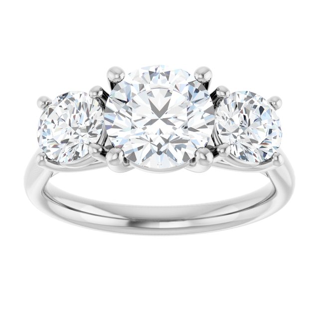 2 1/2 CTW Lab-Grown Diamond Engagement Ring, 7.26 mm
