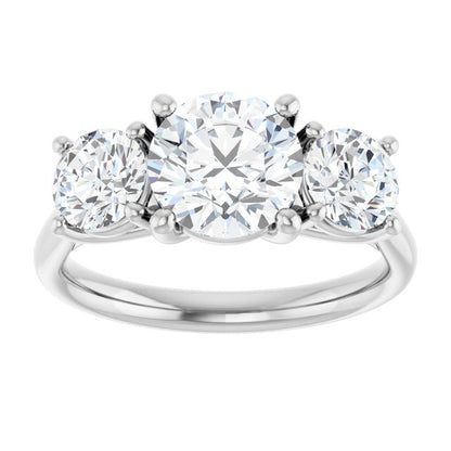 2 1/2 CTW Lab-Grown Diamond Engagement Ring, 7.26 mm