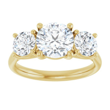 2 1/2 CTW Lab-Grown Diamond Engagement Ring, 7.26 mm