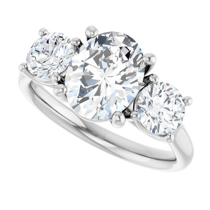 2 1/2 CTW Lab-Grown Diamond Engagement Ring, 7.26 mm