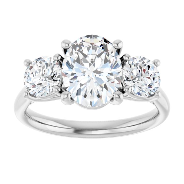 2 1/2 CTW Lab-Grown Diamond Engagement Ring, 7.26 mm
