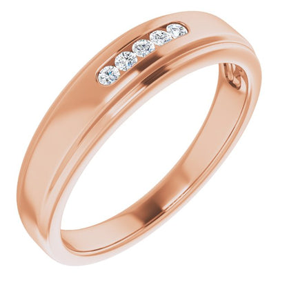 .08 CTW Natural Diamond 5-Stone Band
