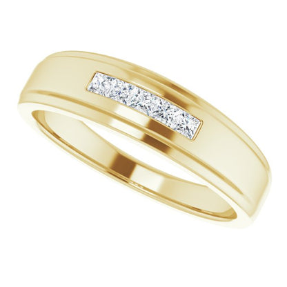 1/4 CTW Natural Diamond 5-Stone Band