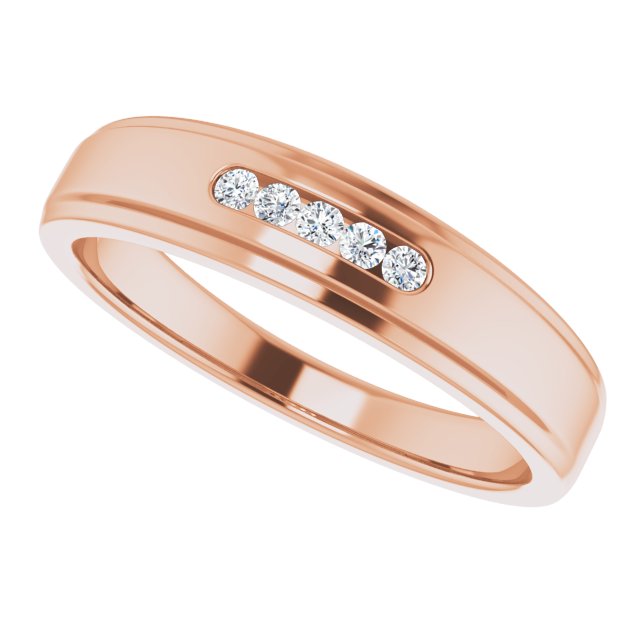 .08 CTW Natural Diamond 5-Stone Band