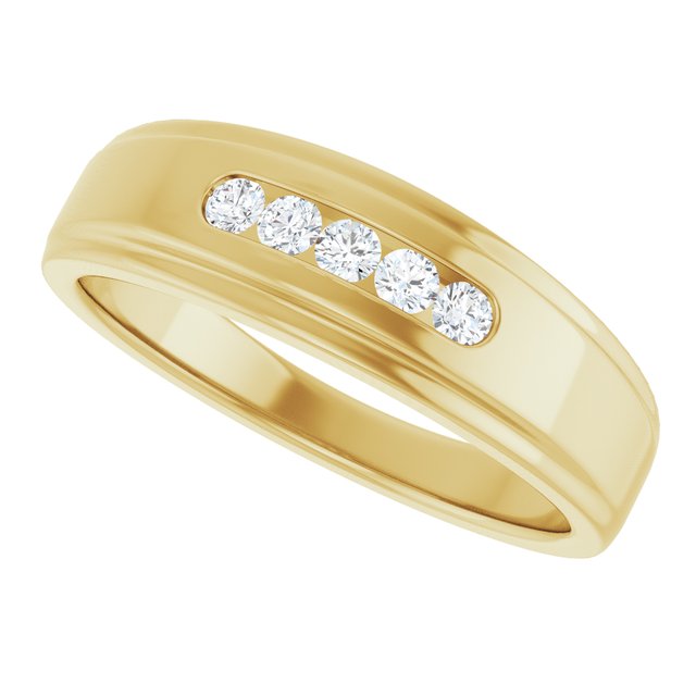 1/4 CTW Natural Diamond 5-Stone Band