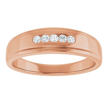 1/6 CTW Natural Diamond 5-Stone Band