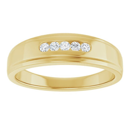 1/6 CTW Natural Diamond 5-Stone Band