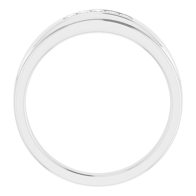 14K White Gold 1/4 CTW Natural Diamond 5-Stone Band