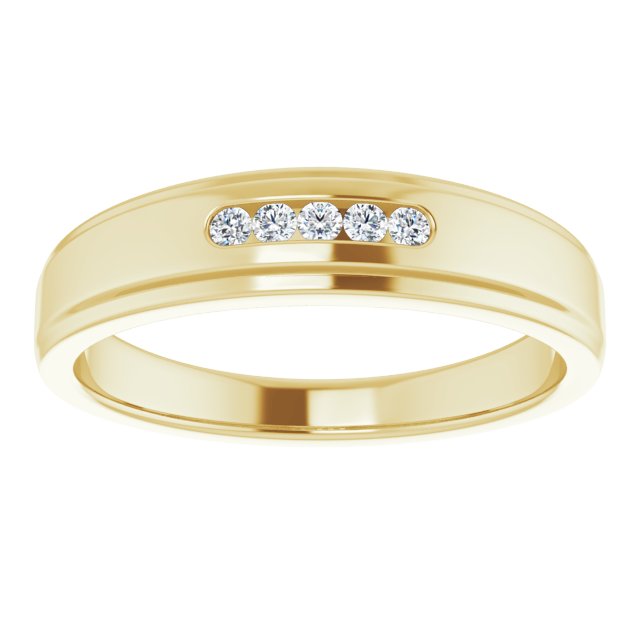 .08 CTW Natural Diamond 5-Stone Band