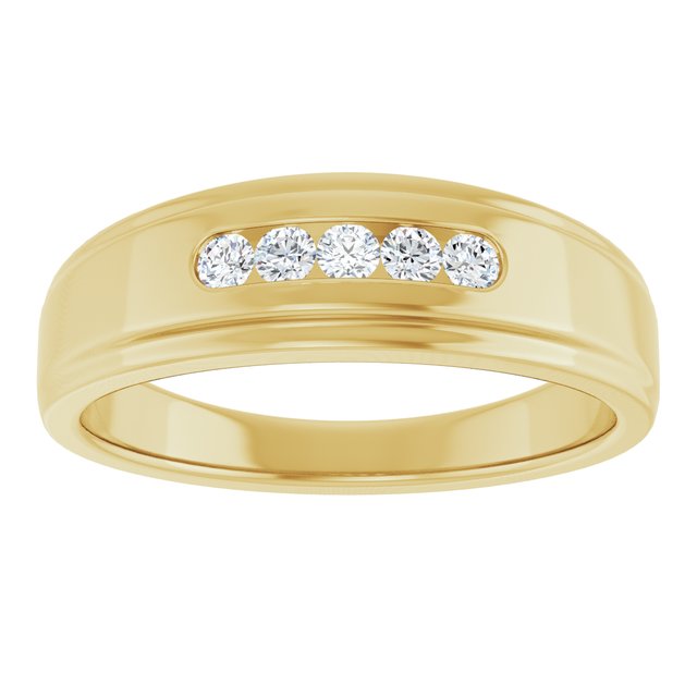 1/4 CTW Natural Diamond 5-Stone Band