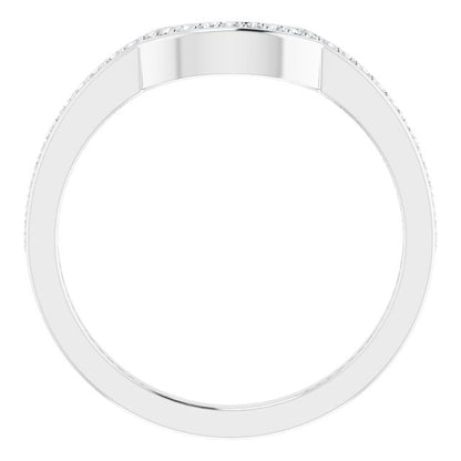 14K White Gold 1/8 CTW Natural Diamond Matching Band