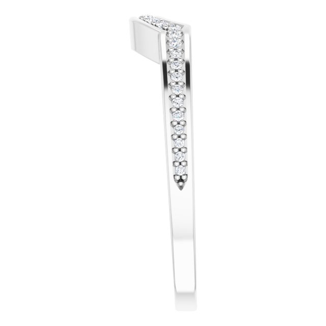 14K White Gold 1/8 CTW Natural Diamond Matching Band