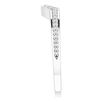 14K White Gold 1/8 CTW Natural Diamond Matching Band