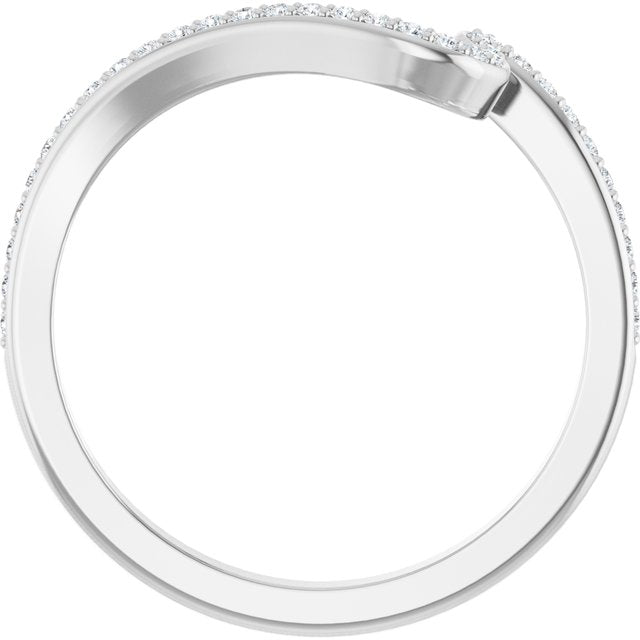 14K White Gold 1/6 CTW Natural Diamond Band, 7.08 mm
