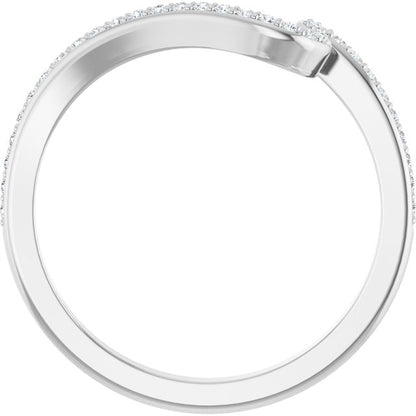 14K White Gold 1/6 CTW Natural Diamond Band, 7.08 mm