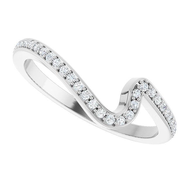 14K White Gold 1/6 CTW Natural Diamond Band, 7.08 mm