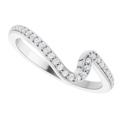 14K White Gold 1/6 CTW Natural Diamond Band, 7.08 mm