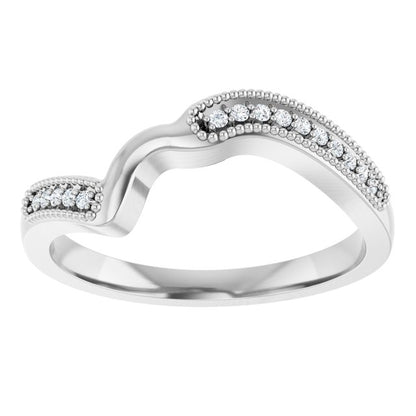 14K White Gold .06 CTW Natural Diamond Band
