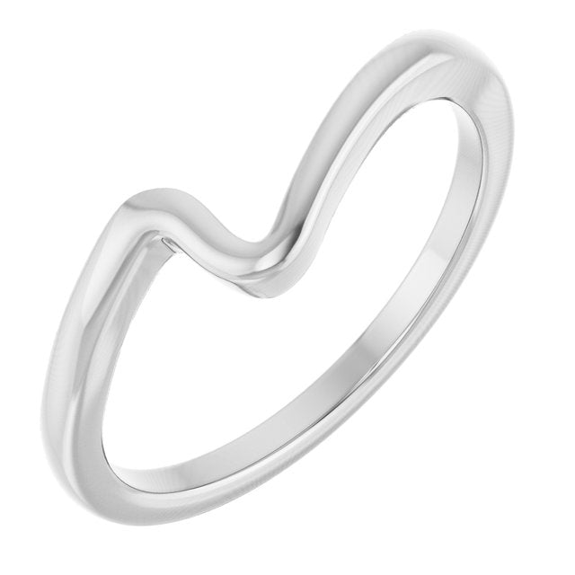 14K X1 White Gold Band for Round Ring