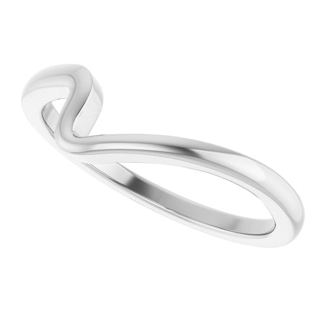 14K X1 White Gold Band for Round Ring