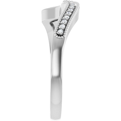 14K White Gold .06 CTW Natural Diamond Band