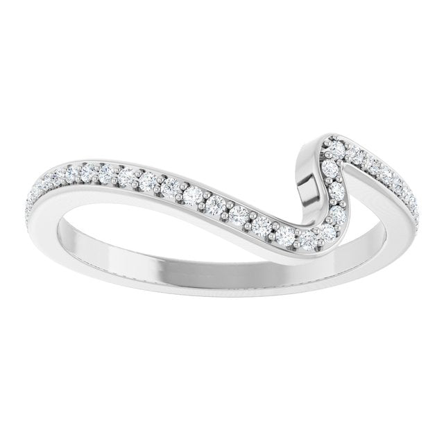 14K White Gold 1/6 CTW Natural Diamond Band, 7.08 mm