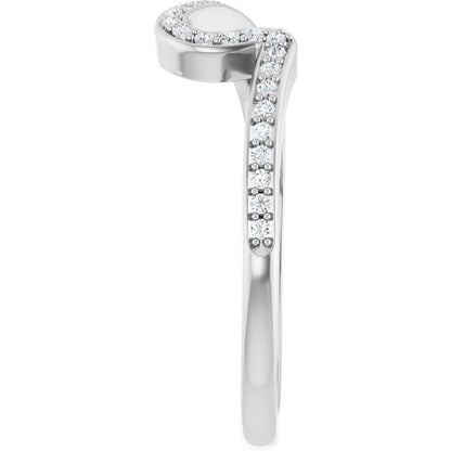 14K White Gold 1/6 CTW Natural Diamond Band, 7.08 mm