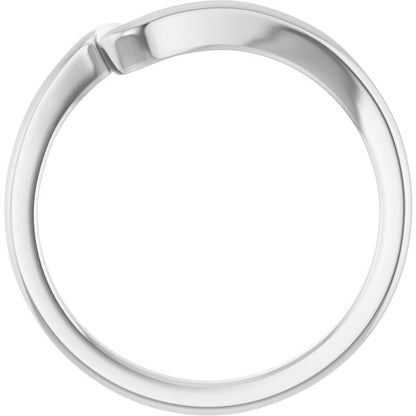 14K X1 White Gold Band for Round Ring