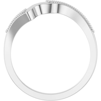 14K White Gold .06 CTW Natural Diamond Band