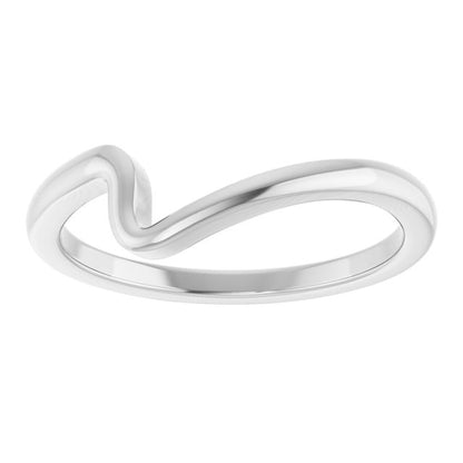 14K X1 White Gold Band for Round Ring
