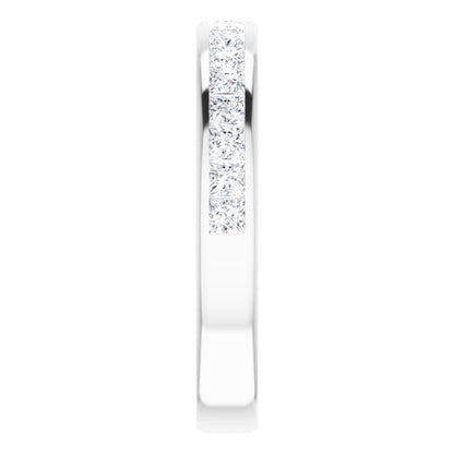 14K White Gold 7/8 CTW Natural Diamond Anniversary Band, 21.78 mm
