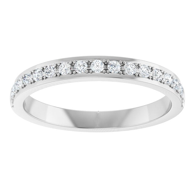 14K White Gold 1/5 CTW Natural Diamond Anniversary Band, 20.73 mm