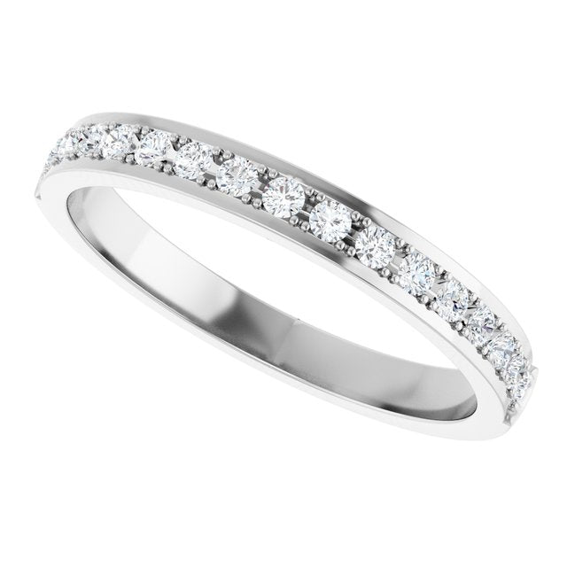 14K White Gold 1/5 CTW Natural Diamond Anniversary Band, 20.73 mm