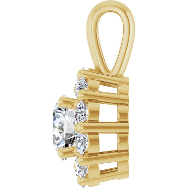 3/4 CTW Lab-Grown Diamond Halo-Style Pendant