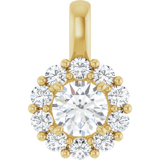 3/4 CTW Lab-Grown Diamond Halo-Style Pendant