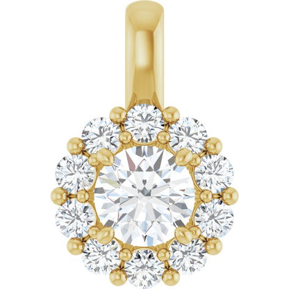 3/4 CTW Lab-Grown Diamond Halo-Style Pendant