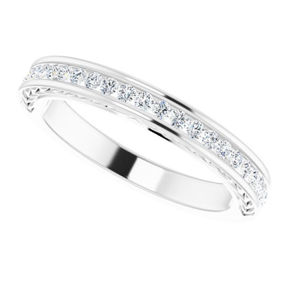 14K White Gold 1/3 CTW Natural Diamond Anniversary Band