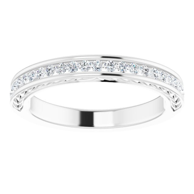14K White Gold 1/3 CTW Natural Diamond Anniversary Band