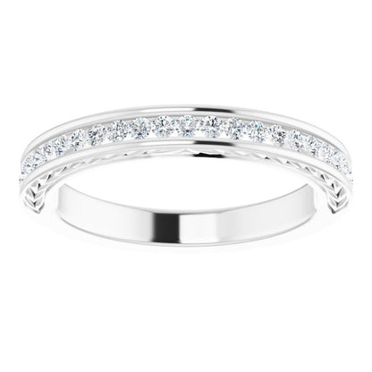 14K White Gold 1/3 CTW Natural Diamond Anniversary Band